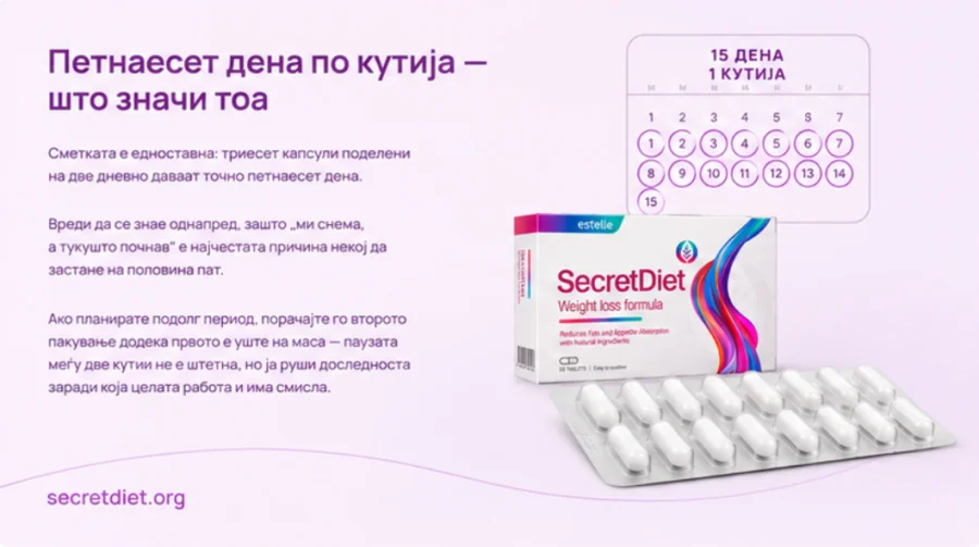 SecretDiet — куриерска пратка с плащане при получаване