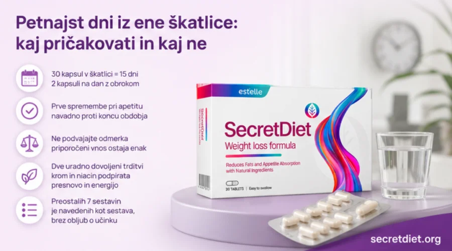 SecretDiet — надписи и декларация на кутията estelle