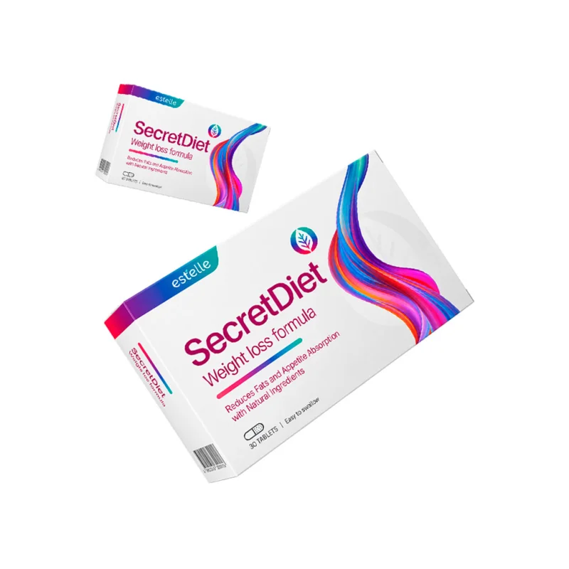 SecretDiet — dvije kutije kapsula iz različitih kutova